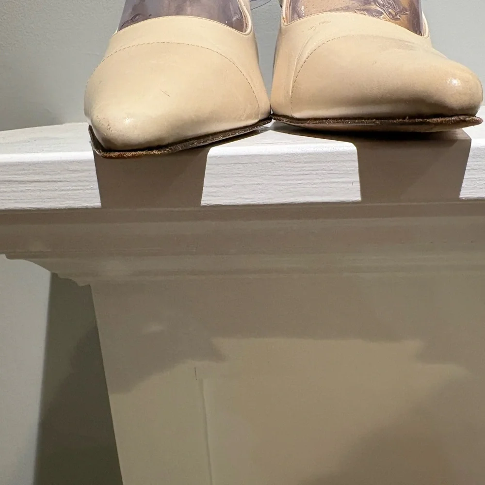 Cole Haan Cream Slingback Heels - Picture 4 of 15